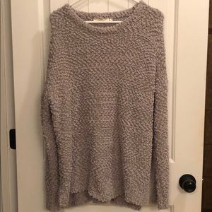 Gray popcorn sweater